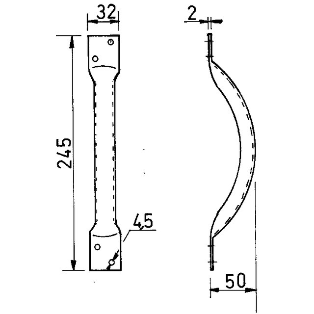 Poignee Emboutie A Pattes 245 MM 1298 référence fournisseur 1850829